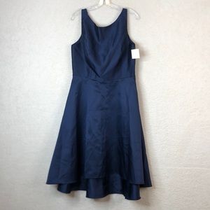 NWT Alfred Sung Womens Navy Blue Sleeveless Cocktail Dress SIZE 14 PLUS SIZE